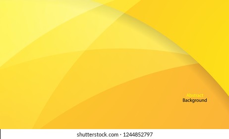 Paper Cut Yellow color background abstract art vector