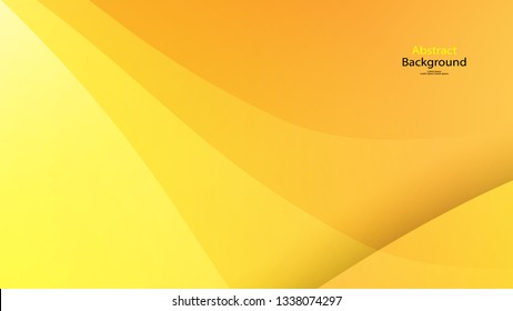 Paper Cut Yellow color background abstract art vector