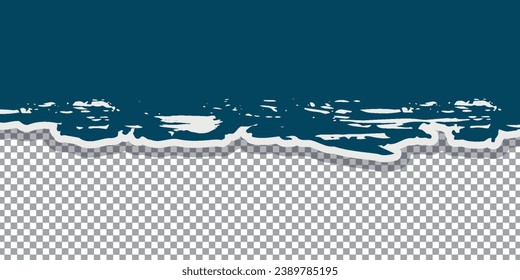 paper cut.light blue Ripped Paper Isolated Transparent Background, Vector Illustration