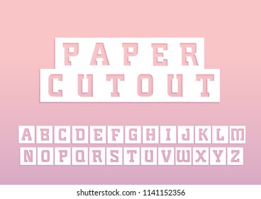 Paper cutout typography design vector/illustration