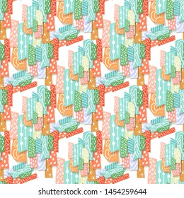 Paper cutout vector illustration. Fabric texture. Cut paper craft pattern in origami style. 3d vector. Design element.