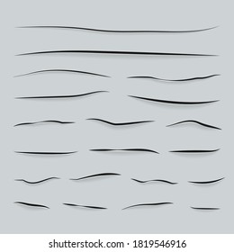 Paper cuts pattern set. Isolated on background. Vector illustration