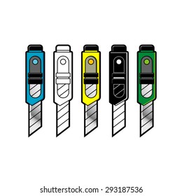 paper cutter drawing in vector graphic