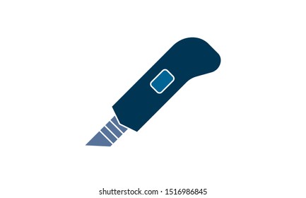 Paper cutter icon flat style graphical symbol.