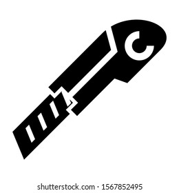 paper cutter icon isolated sign symbol vector illustration - high quality black style vector icons
