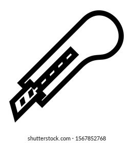 paper cutter icon isolated sign symbol vector illustration - high quality black style vector icons
