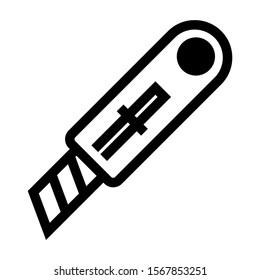 paper cutter icon isolated sign symbol vector illustration - high quality black style vector icons
