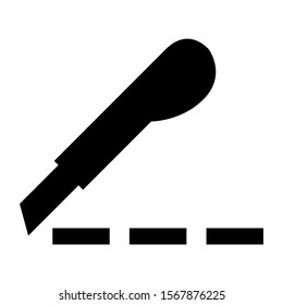 paper cutter icon isolated sign symbol vector illustration - high quality black style vector icons
