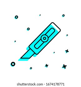 paper cutter icon. Simple thin line, outline, glyph, flat vector of education icons for ui and ux, website or mobile application
