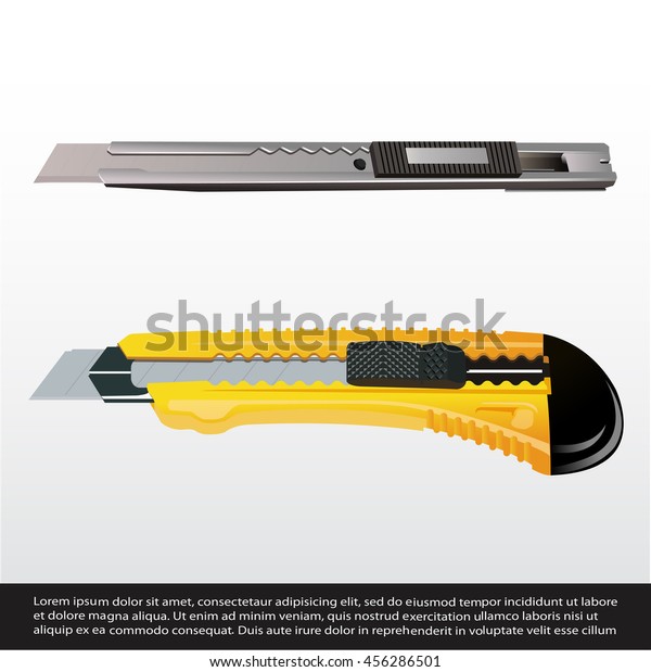Paper Cutter Isolated On White Background Stock Vector (Royalty Free ...