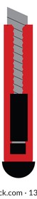 Un vector de cuchillos de corte de papel o una ilustración de color