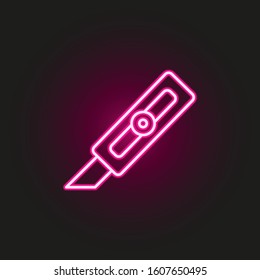 paper cutter neon style icon. Simple thin line, outline vector of education icons for ui and ux, website or mobile application
