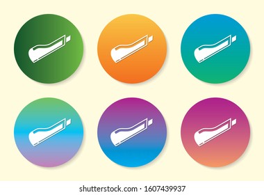 Paper Cutter six color gradient icon design.