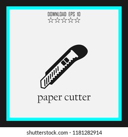 paper cutter sketch vector icon