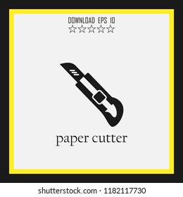 paper cutter sketch vector icon