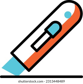 Papier-Cutter-Vektorgrafik auf transparentem Hintergrund. Hochwertige Symbole. Zeilenfarbige Vektorsymbole für Konzept und Grafikdesign.