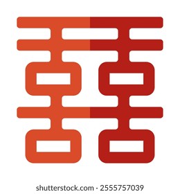 Paper Cutting Chinese New Year icon Illustration