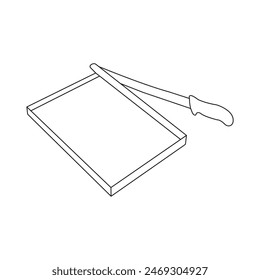 Icono de corte de papel Plantilla de diseño de Vector