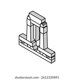 paper cutting machine isometric icon vector. paper cutting machine sign. isolated symbol illustration