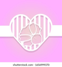 Paper cutting monogram greeting card vector eps 10