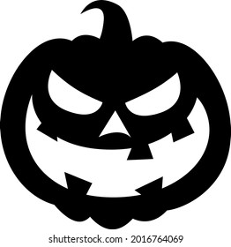 Calabaza para cortar papel. Silueta negra vectorial.