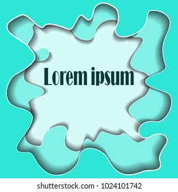 Paper cutting realistic vector illustration. 3d paper layers. Vector template for banner, card, flyer, poster. 
