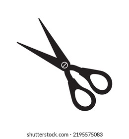 Icono de la herramienta Tijeras de corte de papel | Ilustración del vector negro |