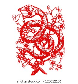 Paper cutting of snake for Chinese Spring Festival ( New Year 2013 )