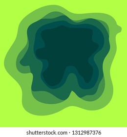 paper cutting vector abstract illustration, 3D