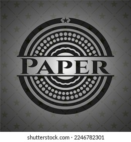 Paper dark badge. Vector Illustration. Detailed. 