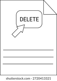 Papel com caixa de texto EXCLUIR linhas curvas de canto curvo
