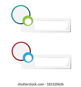 paper design with color banners for speech