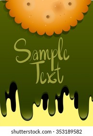 Diseño de papel con imagen de fondo verde y de cookie