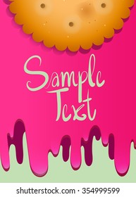 Diseño de papel con ilustración de cookies