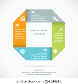 Paper Design Infographic Background. EPS 10 vector.