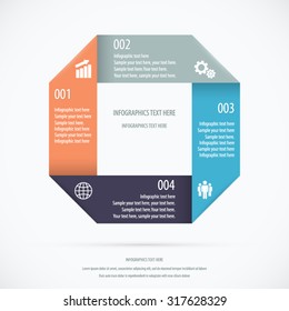 Paper Design Infographic Background. EPS 10 vector.