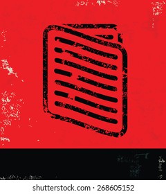 Paper design on red background,grunge vector