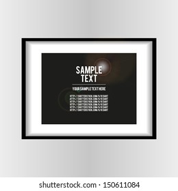 Paper Design Picture Frame And Shadow. High quality vector illustration. Eps10.