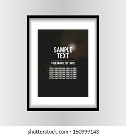 Paper Design Picture Frame And Shadow. High quality vector illustration. Eps10.
