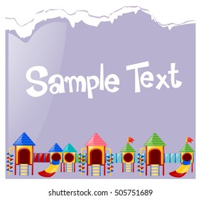 Paper design with playground illustration