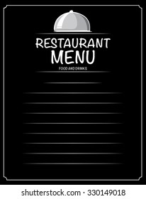 Diseño de papel con ilustración del menú del restaurante