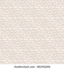 Paper design with shadow. Arabesque illustration. Perforated decoration. Openwork pattern. Vintage ornament. Arabian print. Eastern background. Islamic art. Ethnic wallpaper. Retro backdrop. Vector.

