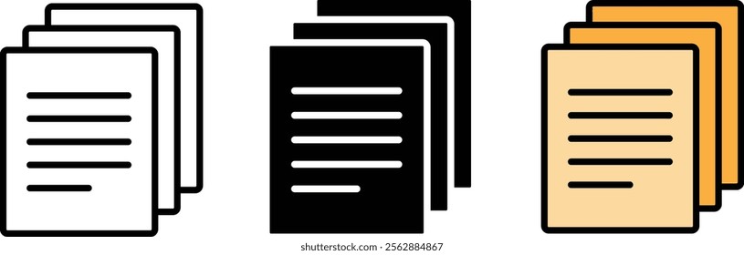 Paper Design Template Icon. Editable Stroke