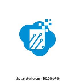 Paper Digital Vector , Technology Logo