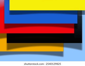 Dimensiones del papel: Una obra de arte en capas Abstractas audaz