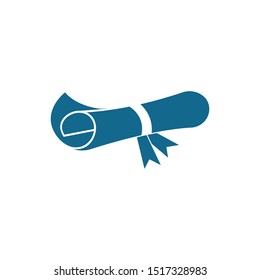paper diploma document vector illustration design template