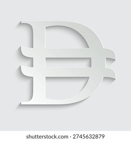 paper dirham icon vector UAE money symbol