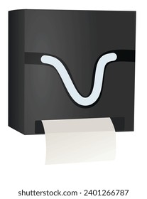 Paper dispenser isolated. vector illustration