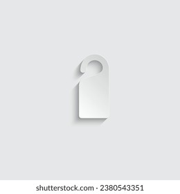 paper do not disturb icon vector door hanger icon