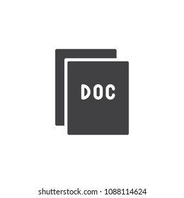 Paper doc vector icon. filled flat sign for mobile concept and web design. Documents simple solid icon. Symbol, logo illustration. Pixel perfect vector graphics